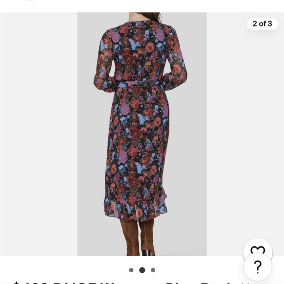 PAIGE Floral Midi Wrap Dress - Picture 3 of 6